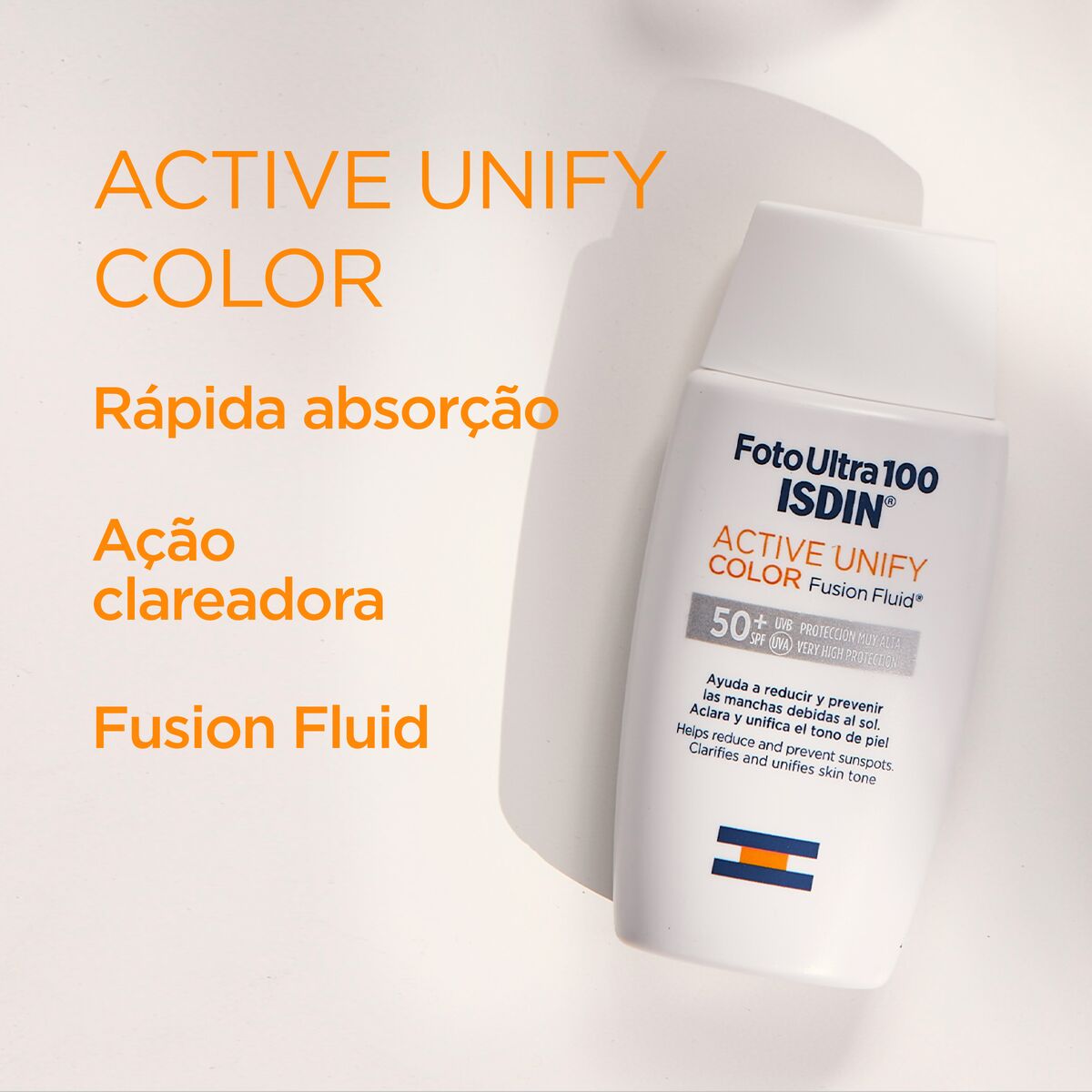 Protetor Solar e Clareador Facial ISDIN Active Unify FPS 99 com cor - 50ml - Image 2